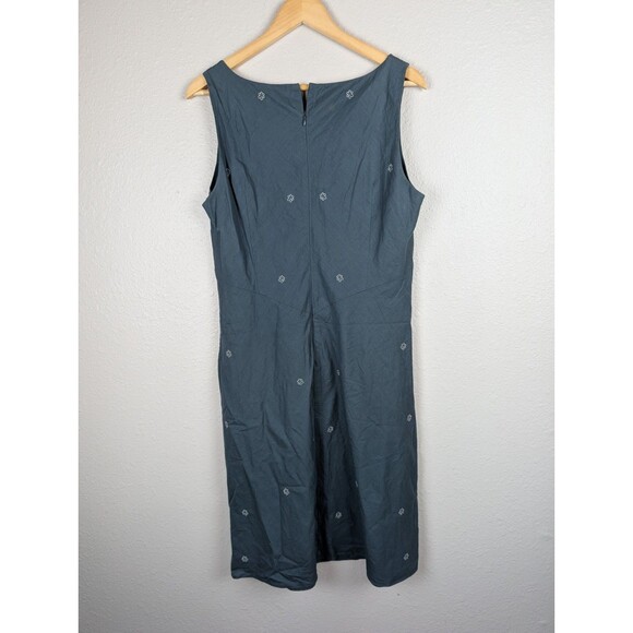 J Crew Blue Floral Dress Womens Size 10 Medium - Picture 3 of 8